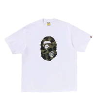 BAPE CLOT CAMO BIG APE HEAD RELAXED FIT TEE WHITE