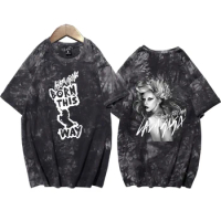 Lady Gaga Born This Way Tie Dye Shirts Unisex Round Neck Short Sleeve T-shirt Fans Gift Tops