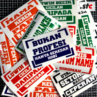 isi 15 lembar stiker kata-kata sticker Mobil Sticker Truk Oleng sticker Motor helm laptop Setiker CC