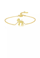 Mooclife 925 Sterling Silver Plated Gold Simple Cute Puppy Bracelet with Cubic Zirconia - Luxurious Look