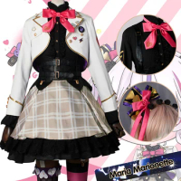 COS-KiKi Anime Vtuber Nijisanji Maria Marionette Game Suit Cosplay Costume Gorgeous Lovely School Style Uniform Halloween Outfit