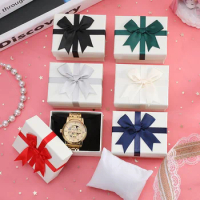 10Pcs/set Bow Jewelry Boxes Earrings Bracelet Necklace Jewelry Organizer Gift Packaging Supplies Watch Box 9x7x5.5cm Wholesale