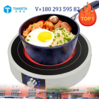 220V Electric Ceramic Slow Cooker Cooktop Induction Cooker Glass Ceramic Plate Touch Control Infrared Cooker