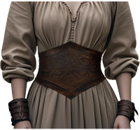 Joukavor Womens Viking Leather Corset Belt Medieval Cinch Belt Renaissance for Halloween