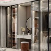 Luxury wardrobe Customized whole room customized furniture Overall bedroom Modern open cloakroom cabinet