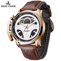 Reef Tiger/rt For Mens Watches Male Sport Quartz Wristwatch Racing Dashboard Dial Chronograph Sapphire Crystal Relogio Masculino