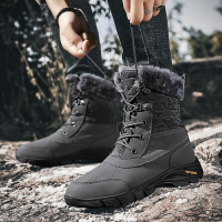 品質 男士雪地靴 高幫厚絨雪地靴 冬季刷毛大棉鞋 時尚高幫靴 防滑雪地靴 防滑雪地靴 北海道滑雪靴 耐寒高幫雪地鞋