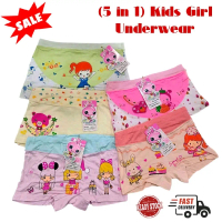 5pcs-Boxer kids girls/kids underwear/seluar dalam budak perempuan kain sejuk