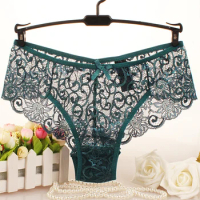 New Womens Ladies Lace French Knickers Briefs Seamless Underwear Panties Thongs Sexy Hollow Out See Through Women's Underpants