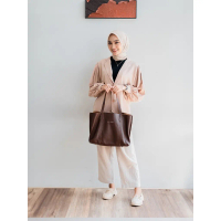 Kenes Leather Tote Bag Wanita Tas Selempang Kulit Asli LOTUS - Free Gravir Nama