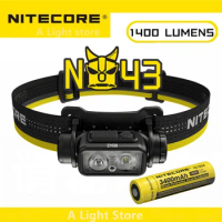 NITECORE NU43 Headlamp Outdoor Camping Headlight Bright Headlamp Flashlight Lightweight Head Lamp for Camping, Running, Hiking