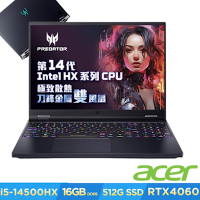Acer 宏碁 Predator Helios Neo PHN16-72-56UJ 16吋電競筆電(i5-14500HX/16GB/512GB/RTX4050/Win11)
