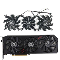 3PCS 1set 85MM 75MM GTX 1660 Ultra GPU Fan, For Colorful IGame GTX 1660 1650 Ultra, RTX 2060 Ultra Graphics card cooling fan