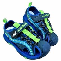 GOODYEAR 童款護趾磁扣涼鞋-藍綠 - 男童鞋 大童鞋 涼鞋 兒童涼鞋 機能涼鞋 固特異
