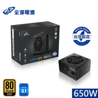 FSP 全漢 VITA GM MIT 650W 80PLUS 金牌 電源供應器(黑色/台灣製造)