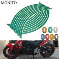 Motorcycle Wheel Sticker Motocross Reflective Decals Rim Tape Strip For YAMAHA TMAX 500 530 XP500 XP530 TM125 XMAX 300 NINJA 650