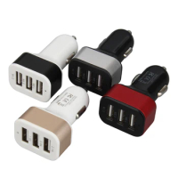 4 Colors Triple USB Port 5V 2.1A 2A 1A Power Car Charger Adapter For iPhone X XR 8 for Samsung Galaxy S5 S6 Xiaomi Cell Phone