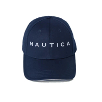 【NAUTICA】品牌LOGO帆船刺繡棒球帽(深藍)