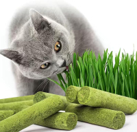30g Cat Grass Sticks Freeze Dried Cats Grass Teething Stick Edible Cat Chew Toy for Teeth Cleaning D