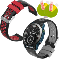 Fashion Silicone WatchStrap For Zeblaze Ares 3 Pro SmartWatch Band Bracelet Soprt Wristband With Screen protector film