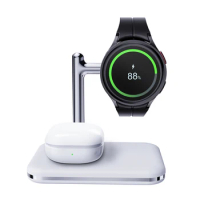 2 in 1 Wireless Charger Stand For Samsung Galaxy Watch 5 Pro Classic 4 3 Watch Active 2 Buds 2 Pro Live 2plus Earphones Charging