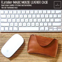 Magic Mouse Case Mouse Pad Handmade Top Grain Leather Mouse Pouch
