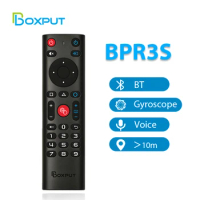 BPR3S BT Air Mouse Voice Function IR learning TV 2.4G Wireless Remote Controller With Gyroscope for Android TV Box/PC