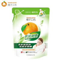 橘子工坊天然濃縮洗衣精補充包-低敏親膚1500ml/包