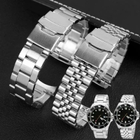 Arc mouth fine steel watch belt for CASIO swordfish steel strap MDV-106 107 watchband 2784 stainless steel men's 22mm wristband