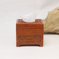 紅木紙巾盒 中式古典花梨木方形抽紙盒雕刻客廳茶樓居家餐巾紙筒