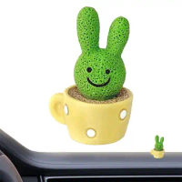 Car Dashboard Cactus Cute Cactus Decoration For Car Dashboard Cactus Car Decoration Resin Cactus Bonsai Car Interior Dashboard