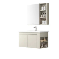 Wrigley bathroom cream wind bathroom cabinet combination integrated ceramic basin toilet wash basin cabinet wash basin counter