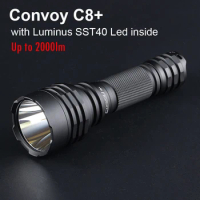 Convoy C8 Plus with Luminus SST40 High Powerful LED Flashlight Flash Light Tactical Torch 2000lm Camping Fishing Hunting Lamp