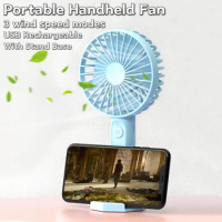 Portable Mini Handheld Fan Cooler USB Rechargeable Small Charging Fan Mini Silent Charging Desk Dormitory Office Student Gifts