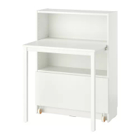 BILLY 書櫃連書桌和抽屜, 白色, 80x106 公分