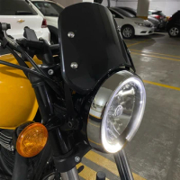 Motorcycle Windshield For Royal Enfield Meteor 350 Windscreen Wind Deflector Lens Headlight Fairing Aceessories Screen Visor New