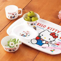 Hello Kitty 紅底 白點 嬰幼兒 餐具 套組 凱蒂貓 KT 日本製 正版 授權 J00012442