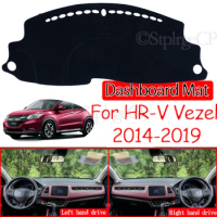 for Honda HR-V Vezel 2014~2019 Anti-Slip Mat Dashboard Cover Pad Sunshade Dashmat Protect Carpet Accessories HRV HR V 2016 2018