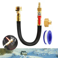 RV Winterizing Kit with Shut Off Valve, Blow Out Adapter, RV Water Blowout