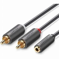 绿联 AV102 10588 RCA M 轉 3.5MM F 1M 電纜 黑色