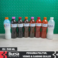 Pewarna Kayu Politur, Vernis & Sanding sealer AA Woodstain Waterbased Coating Botol 500 ML Sanding S