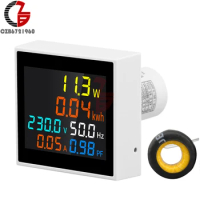 AC 250-450V 50-300V 100A LED Digital Voltmeter Ammeter Hertz HZ Signal Light Voltage Current Meter Car Volt Amp Tester Detector