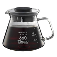 金時代書香咖啡  Tiamo  耐熱玻璃咖啡花茶壺 360cc 通過SGS檢測合格 HG2296BK