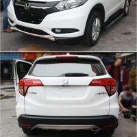 Stainless Steel/ABS Front Lip Bumper &amp; Rear Diffuser Protector Guard Skid Plate Cover For Honda VEZEL HR-V HRV 2014-2018 Year