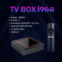 Velec Android 11 TV Box Amlogic S905Y4 Quad Core Dual WiFi BT Voice Remote for Google YouTube NETFLIX IPTV Set Top Box i96Q