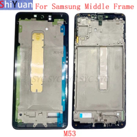 Original Housing Middle Frame LCD Bezel Plate Panel Chassis For Samsung M53 M52 M33 M23 Phone Metal LCD Frame Replacement Parts