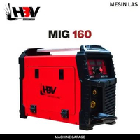 Mesin Las MIG 160 HBV 3 in 1 tanpa co2 atau dengan gas Fullset + PakingKayu