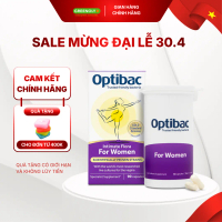 Optibac Men Vi Sinh Bổ Sung Lợi Khuẩn Hỗ Trợ Phòng Viêm Nhiễm \Cô Bé\" 90 Viên"