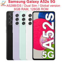 Samsung Galaxy A52s 5G A528B/DS Dual Sim 6.5" 6GB RAM 128GB AMOLED Snapdragon NFC Global Version Original Android Cell Phone
