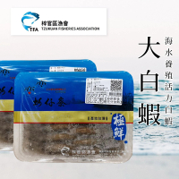 【梓官區漁會】現撈活凍白蝦300gX1盒